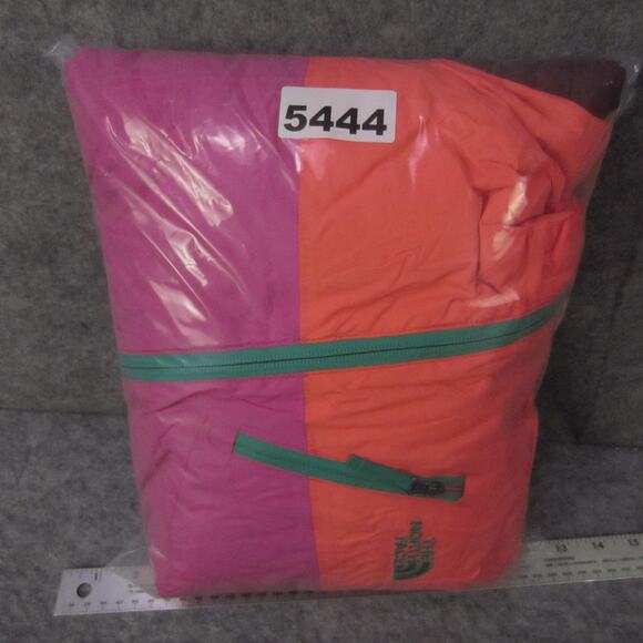 The North Face Jacket Girls Medium 10/12 Pink Orange Colorblock Fleece Lined Zip - Picture 8 of 8